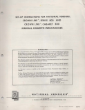 National Vendors Crown Line 800 Series Set-Up Instructions (16 Pages)