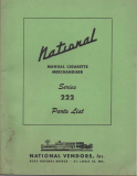 National Vendors Cigarette Machine Series 222 Parts List (37 Pages)