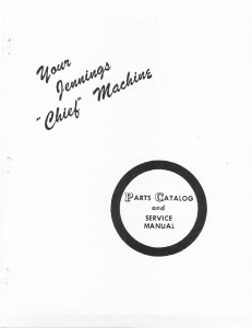 Jennings Chief Parts and Service Manual (31 pages)