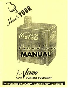 Vendo Control Equipment Models 123 Junior & 139 Standard - No. 15003, Model 159 No. 15132 Parts and Service Manual (20 Pg.'s)