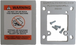 Card Reader Patch Plate for a Curved Panel/Bezel Vending Machine