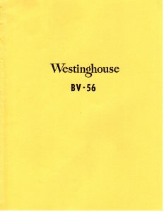 Westinghouse BV-56 Service Manual (40 Pages)