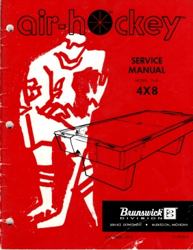 Brunswick Air hockey service manual model 74-8 (33 pg's)