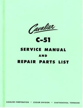 Cavalier C-51 Service Manual and Parts List (20 Pages)