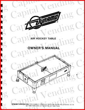 Dynamo Air Hockey Table Owner's Manual  21 Pages