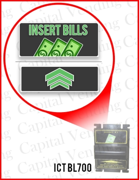 Set of "Insert Bills" Split Two Piece Decals for ICT P70, ICT Bl700, Mars VFM, JCM DBV30