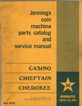 Jennings Coin Machine Parts Catalog and Service manual (92 pages)