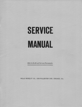 Mills Do-Re-Mi and De Luxe Phonographs Service Manual 47 Pages  PDF.