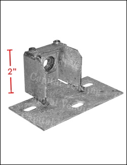 Cage nut assembly - flat back short