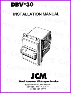 JCM DBV-30 Installation manual (8 Pages)