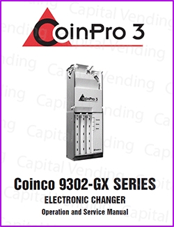 Coinco 9302-GX Series CoinPro 3 Electronic Changer Manual