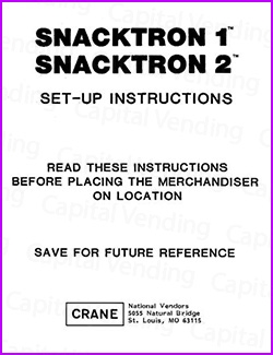 National Vendors 145 Snacktron Setup