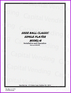 SkeeBall Model H Manual (15 pages)