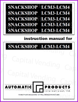 Automatic Products LCM3-LCM4 SnackShop Instruction Manual (81 Pages)