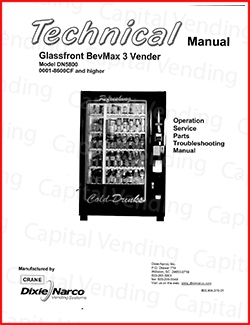 Dixie Narco Glassfront BevMax 3 Vender Technical Manual