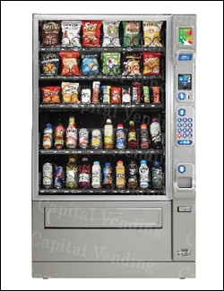 Crane National Vendors Refurbished Combination Snack/Bottled Machine - Model 449