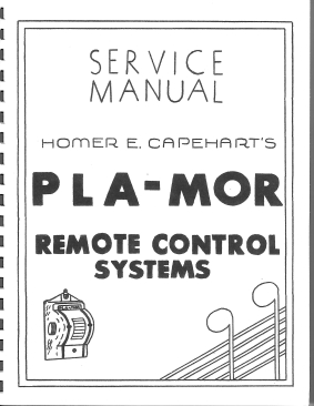 PLA-MOR Remote Control Systems Service Manual 16 Pages