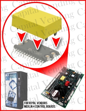 Replacement Yellow Battery for Royal Vendors Merlin 4 Control Boards