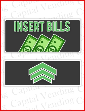 Set of "Insert Bills" Split Two Piece Decals for ICT P70, ICT Bl700, Mars VFM, JCM DBV30