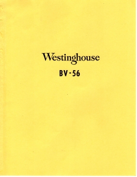 Westinghouse BV-56 Service Manual (40 Pages)